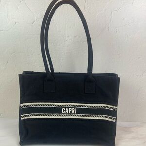 a new day Black and White Capri Tote Bag